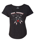 Women's Fine Thanks Scoop Neck T-Shirt