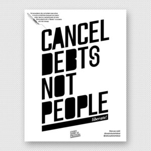 Cancel Debts Not People Stencil